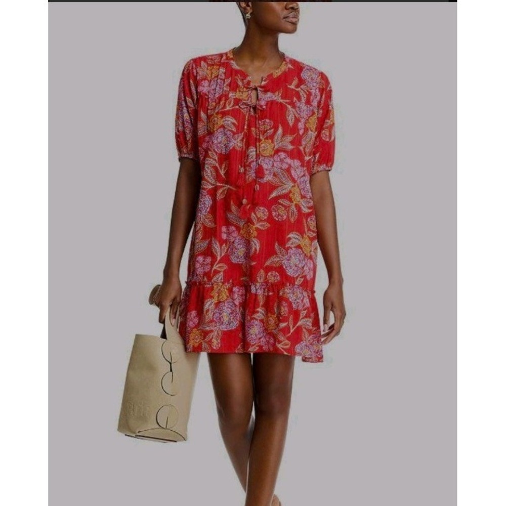 Johnny Was Women's Whimsical Hibiscus Pleated Yoke Dress Size XXL MSRP $270 - Picture 2 of 14